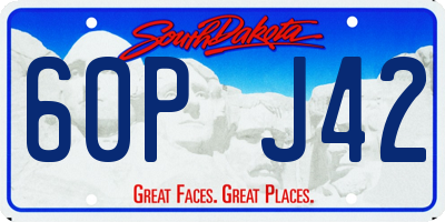 SD license plate 60PJ42