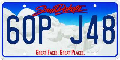 SD license plate 60PJ48