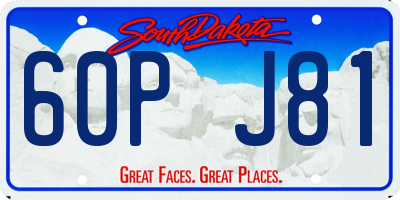 SD license plate 60PJ81
