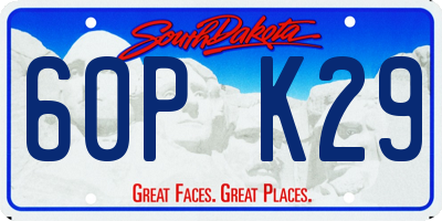 SD license plate 60PK29
