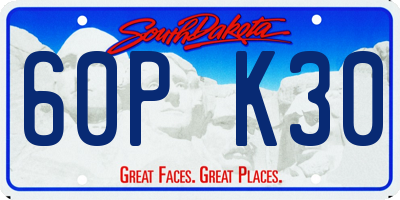 SD license plate 60PK30