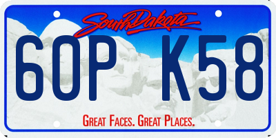 SD license plate 60PK58