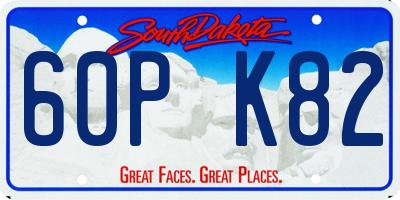 SD license plate 60PK82