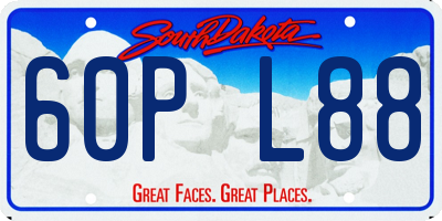SD license plate 60PL88