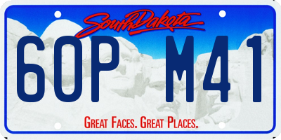 SD license plate 60PM41