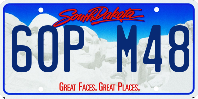 SD license plate 60PM48
