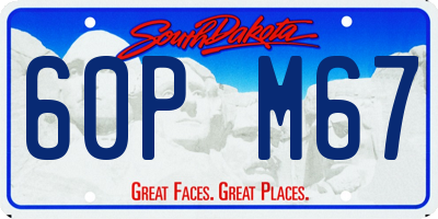 SD license plate 60PM67