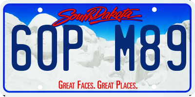 SD license plate 60PM89