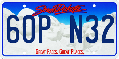 SD license plate 60PN32