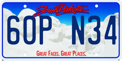 SD license plate 60PN34