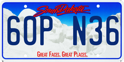 SD license plate 60PN36
