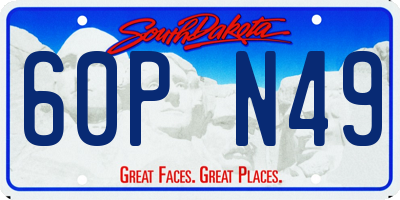 SD license plate 60PN49