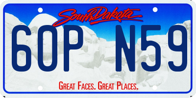 SD license plate 60PN59