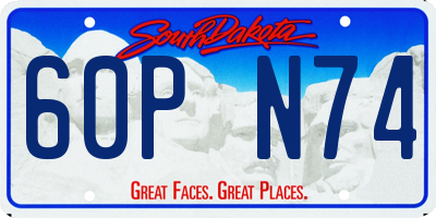SD license plate 60PN74