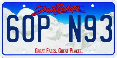SD license plate 60PN93