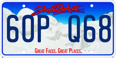 SD license plate 60PQ68