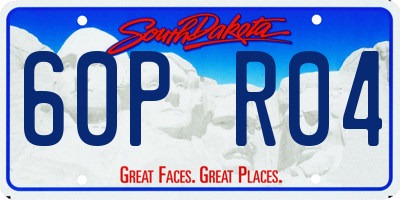 SD license plate 60PR04