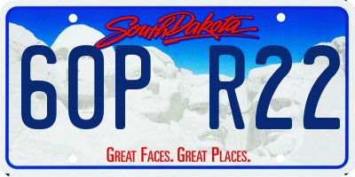 SD license plate 60PR22