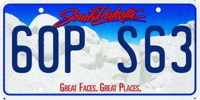 SD license plate 60PS63