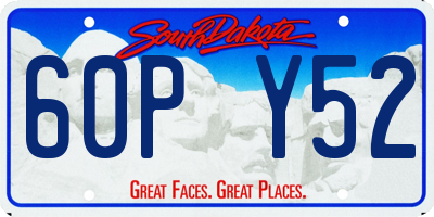 SD license plate 60PY52
