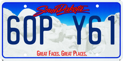 SD license plate 60PY61
