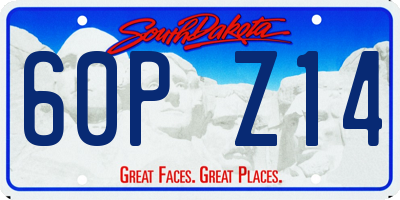 SD license plate 60PZ14