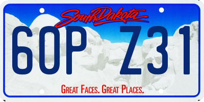SD license plate 60PZ31