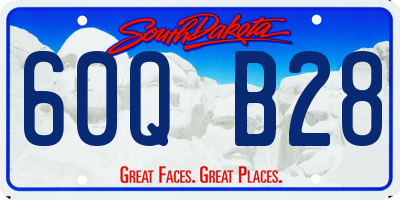 SD license plate 60QB28