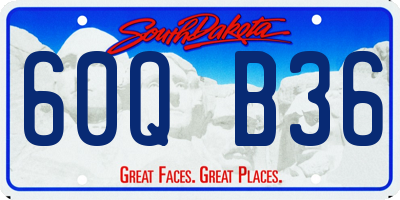 SD license plate 60QB36