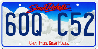 SD license plate 60QC52