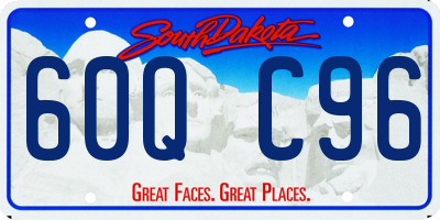 SD license plate 60QC96