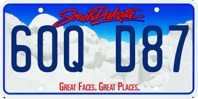 SD license plate 60QD87