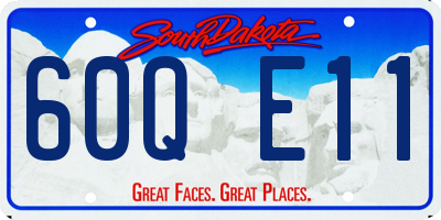 SD license plate 60QE11