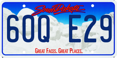 SD license plate 60QE29