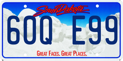 SD license plate 60QE99