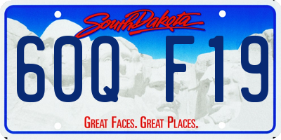 SD license plate 60QF19