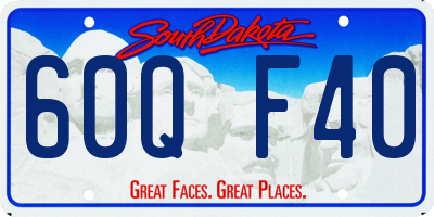 SD license plate 60QF40
