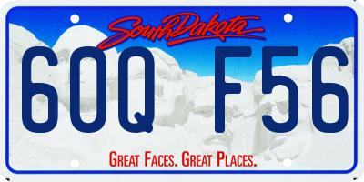 SD license plate 60QF56