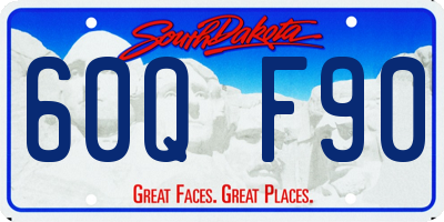 SD license plate 60QF90