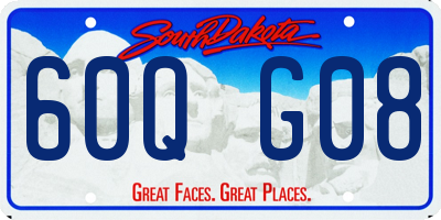 SD license plate 60QG08