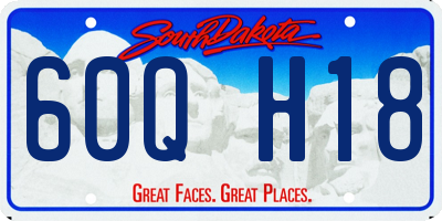 SD license plate 60QH18