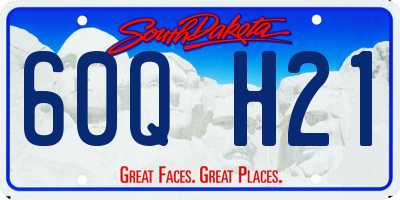 SD license plate 60QH21