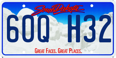 SD license plate 60QH32