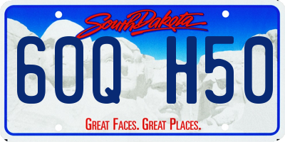 SD license plate 60QH50
