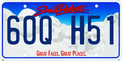 SD license plate 60QH51