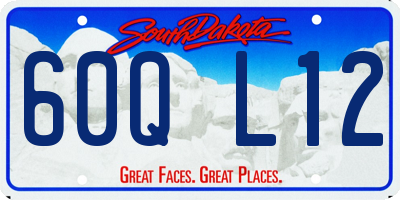 SD license plate 60QL12