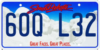 SD license plate 60QL32