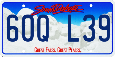 SD license plate 60QL39