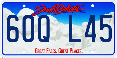 SD license plate 60QL45