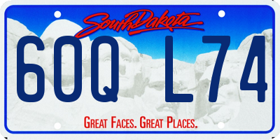 SD license plate 60QL74